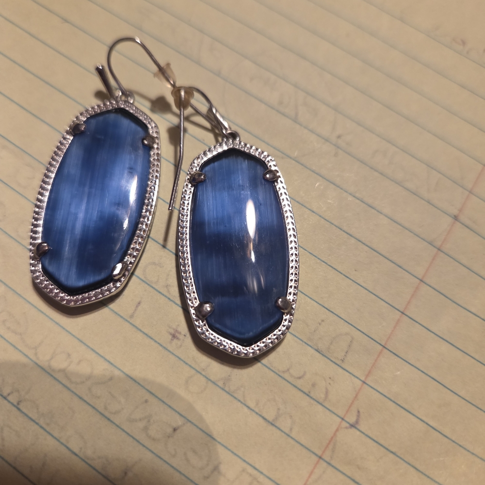 Kendra Scott Blue and Silver Earrings